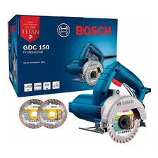 Serra Mármore Titan Bosch Gdc 150 220v Com 2 Discos Maquifer Frequência 60 Mhz