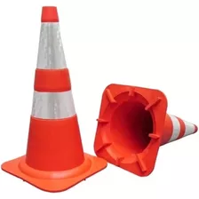 Cone Flexível Anti Quebra Refletivo 75cm Abnt 15071 Plastcor