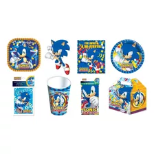 Paquete Fiesta Sonic Con 8 Elementos Licencia Granmark