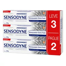 Pasta De Dentes Sensodyne Branqueador Extra Fresh Em Creme Pacote X 3 270 G