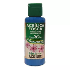 Tinta Acrílica Fosca 60ml - Acrilex - Natural Collors Cor Azul 559