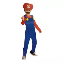 Disfraz Mario Bross Nintendo Bigote Original Tallas 4-8 Años