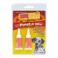 Pipeta Antigarrapata Sinpul Spot Plus Raza Grande 2ml 2 Unid