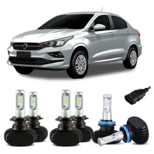 Kit Lâmpadas Led 9200lm Fiat Cronos 18/19 Alto Baixo E Milha