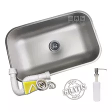 Kit Cuba Escovada Inox 304 N2 56x34x17 Tecnocuba Com Dosador Cor Inox Escovado