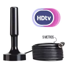 Kit Antena Digital Tv Hdtv Portátil Interna Externa Cabo 5m