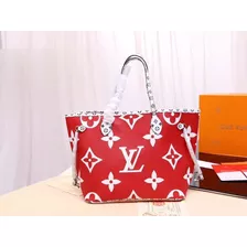 Bolso Louis Vuitton Neverfull Pochette Tote 100%piel