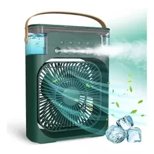 Mini Ar Condicionado Umidificador Ventilador Portátil 4 Em 1 Cor Verde