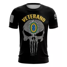 Camiseta Militar Caveira Punisher Justiceiro Veterano Uv50+