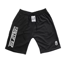 Kit 5 Shorts Pretos Jiu Jitsu Academia Corrida Treino