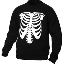 Sueter Sudadera Hombre Esqueleto Calavera Huesos Calaca