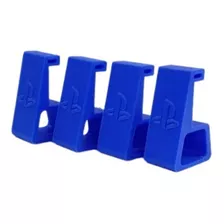 Kit Suporte Horizontal Ps4 Slim Base Apoio Latera Pé Pezinho Cor Azul