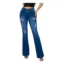 Pantalon Colombiano Ciclón Jeans Acampanado Push Up C51