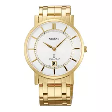 Reloj Orient Contemporary Fgw01001w0 E-watch Color De La Correa Dorado Color Del Fondo Blanco