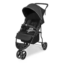 Carrinho De Bebê 3 Rodas Tutti Baby Horus Preto E Rosa Com Chassi De Cor Preto