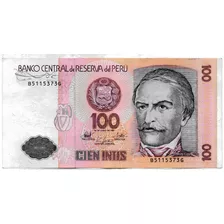 Antiguo Billete 100 Cien Intis Ramón Castilla 1987 Perú