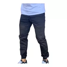 Calça Jeans Sarja Masculina Jogger Elástico Cintura E Barra