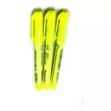 Caneta Marca Texto Amarelo Fluorescente Caixa C/ 12 Unidades