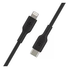 Cable Belkin Usb-c A Lightning iPhone De Carga Rápida Color Negro