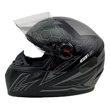 Capacete Gt 2 Vermelho Fosco Viseira Cristal Com Narigueira