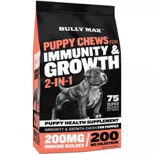 Buey Max 2-in-1 Puppy Chews Para La Inmunidad Y El N5f9f