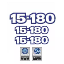 Kit Adesivo Volkswagen 15-180 Emblema Mwm Caminhão Cmk60