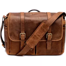 Ona Brixton Camera/laptop Messenger Bag (leather, Antique Co