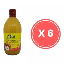 Pack De 6 Vinagres De Manzana Orgánico 500 Ml, Vitta 