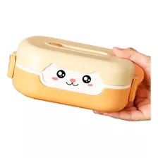 Toper Lunch Box Fiambrera 2 Espacios + Cuchara Kawaii Niños