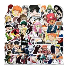 50 Uds De Stickers Anime Naruto, Demon Slayer, One Piece