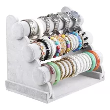 Exhibidor De Pulsera 3 Niveles Mostrador Accesorios Reloj Color Gris