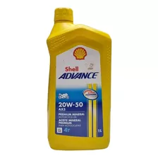 Aceite Moto Shell 4t 20w50 Advance Ax5 - 1 Litro