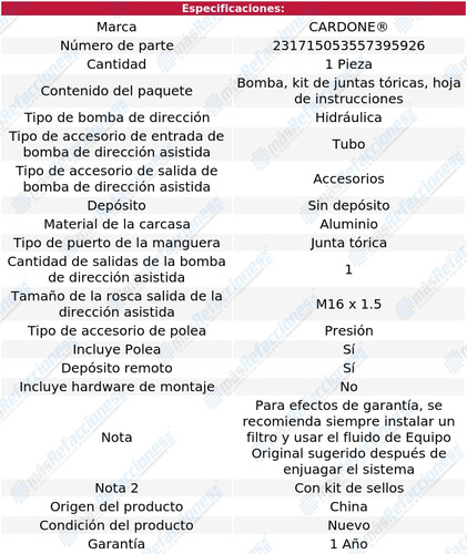 Bomba Direccin Hidrulica S/depsito Amanti 04 Al 06 Foto 5