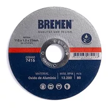 Disco Corte Amoladora Metal Bremen 115 X 1 Mm Caja 25u 7416