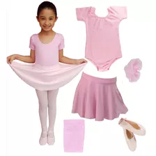 Conjunto Ballet Com Sapatilha E Saia