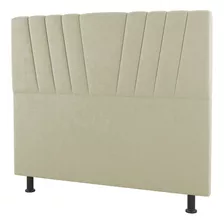 Cabeceira Cama Box Casal Dublin 140cm Sintético Bege