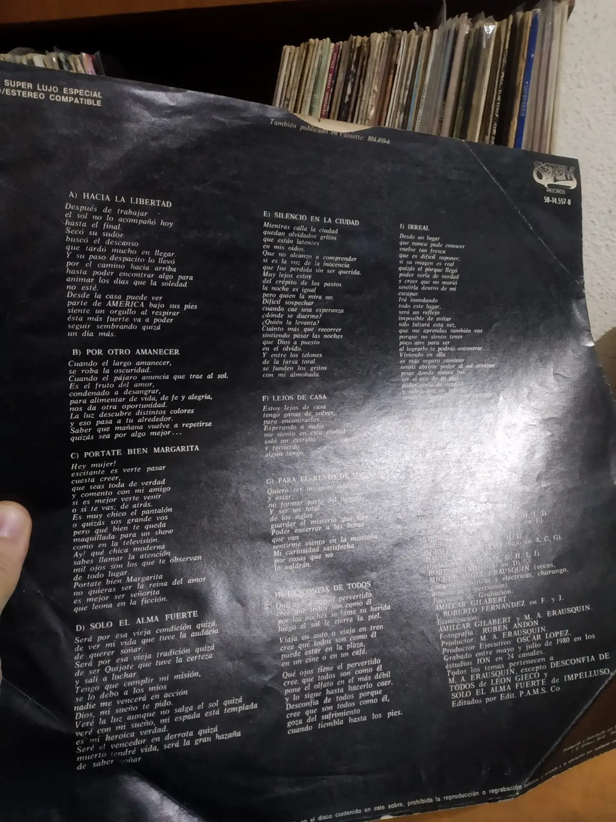 Miguel Ángel Erausquin - Hacia la libertad - vinilo 1981