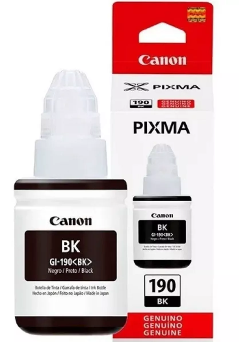 Tinta Canon 190 Preta Impressoras G4100 G3110 G3111 G4110