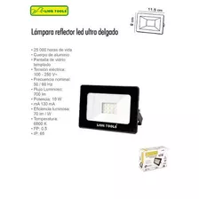 Reflector Led Lion Tools 6049 10w Con Luz Blanco Frío Y Carcasa Negro 110v/250v