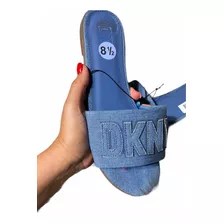 Sandalias Planas Mezclilla Dkny #25.5 Mexicano