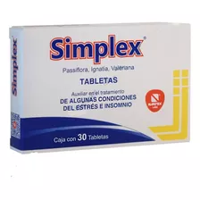 Simplex (auxiliar Para El Insomnio Y Estrés) 30 Tab.