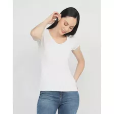 (pack X 3 Unidades) Polo Cuello V Para Mujer Manga Corta 