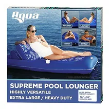Aqua Luxury Reclinable Extragrande Flotador Inflable
