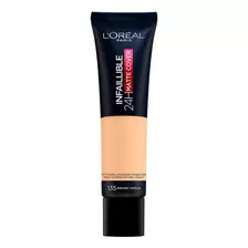 Base De Maquillaje L'oréal Paris Infaillible Matte Cover Tono 135 Radiant Vanilla