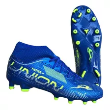 Tenis Futbol Tacos Tachones Union Rey Neon Plata Resistente