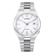 Reloj Citizen Tsuyosa Nj0150-81a, Correa Automática Blanca, Color Plateado