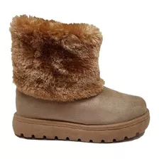 Botas Pantubotas Botitas Niñas/nenas Peluche Marrón 21 Al 34