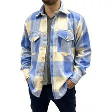 Camisaco Hombre De Paño Abrigado Premium
