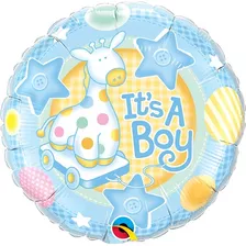 Globo Microfoil 45cm Jirafa Nacimiento, Babyshower- Qualatex