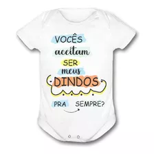 Body Bebê Estampado Pedido Dindos Padrinho Madrinha R2330g